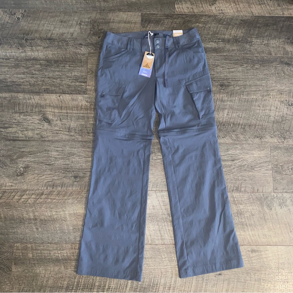NWT PrAna Coal Sage Convertible Pant Women’s Size 8 Inseam 32” Hiking Outdoor